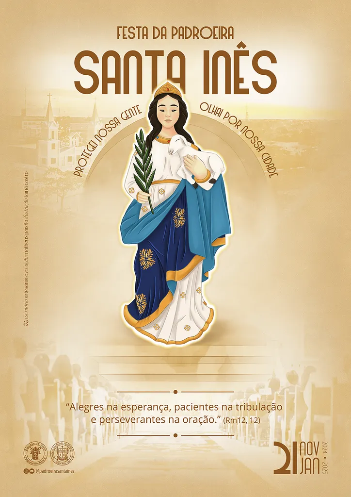 Festa da Padroeira Santa Inês • Identidade Visual • Edição ano 2024 – 2025